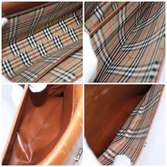 Burberrys Hand Bag Leather 2way Brown Auth ep4729 - Picture 15 of 16